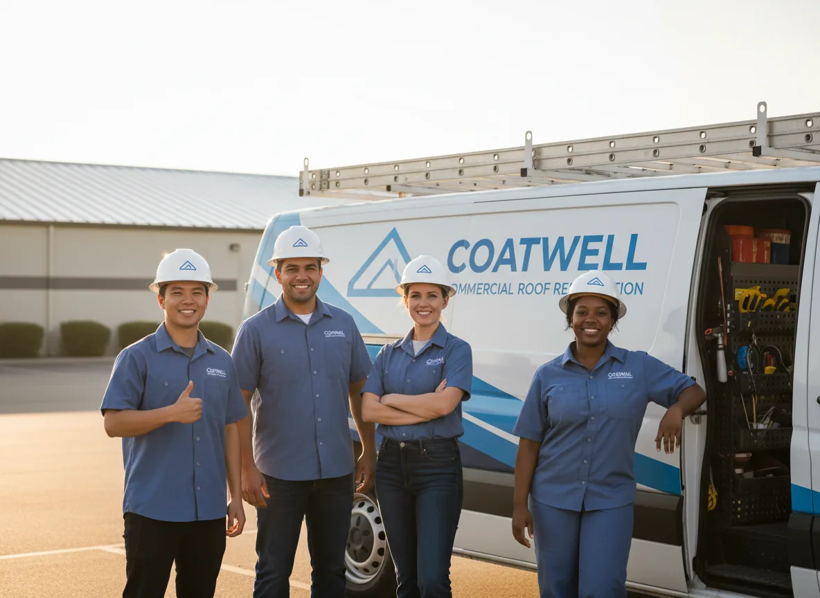 Commercial roof coating company in Timewell, IL
